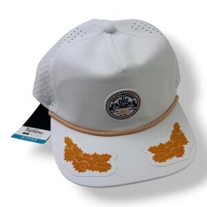 Melin Coronado Hydro Captains Hat White Gold Snapback Small NWT Mens‎ Cap